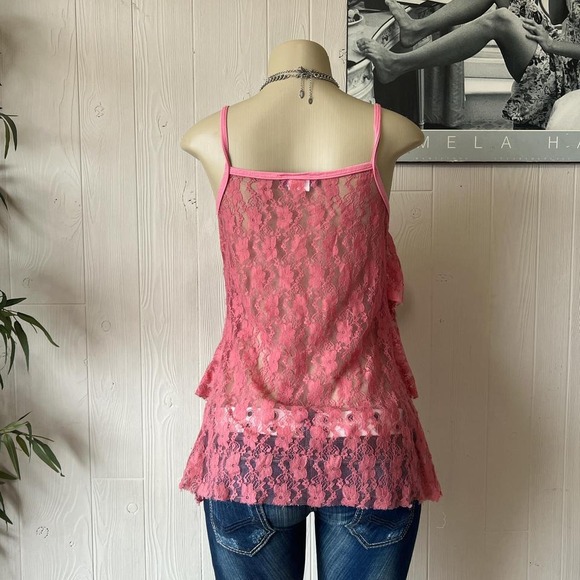 Peach salmon pink full lace‎ flowy tank 💋💖💓🌸 - Picture 6 of 7